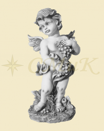 Скульптура ангел с виноградом-стоя